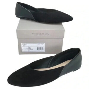 Botkier Britt Womens Flats 4.5M Black Leather Slip On